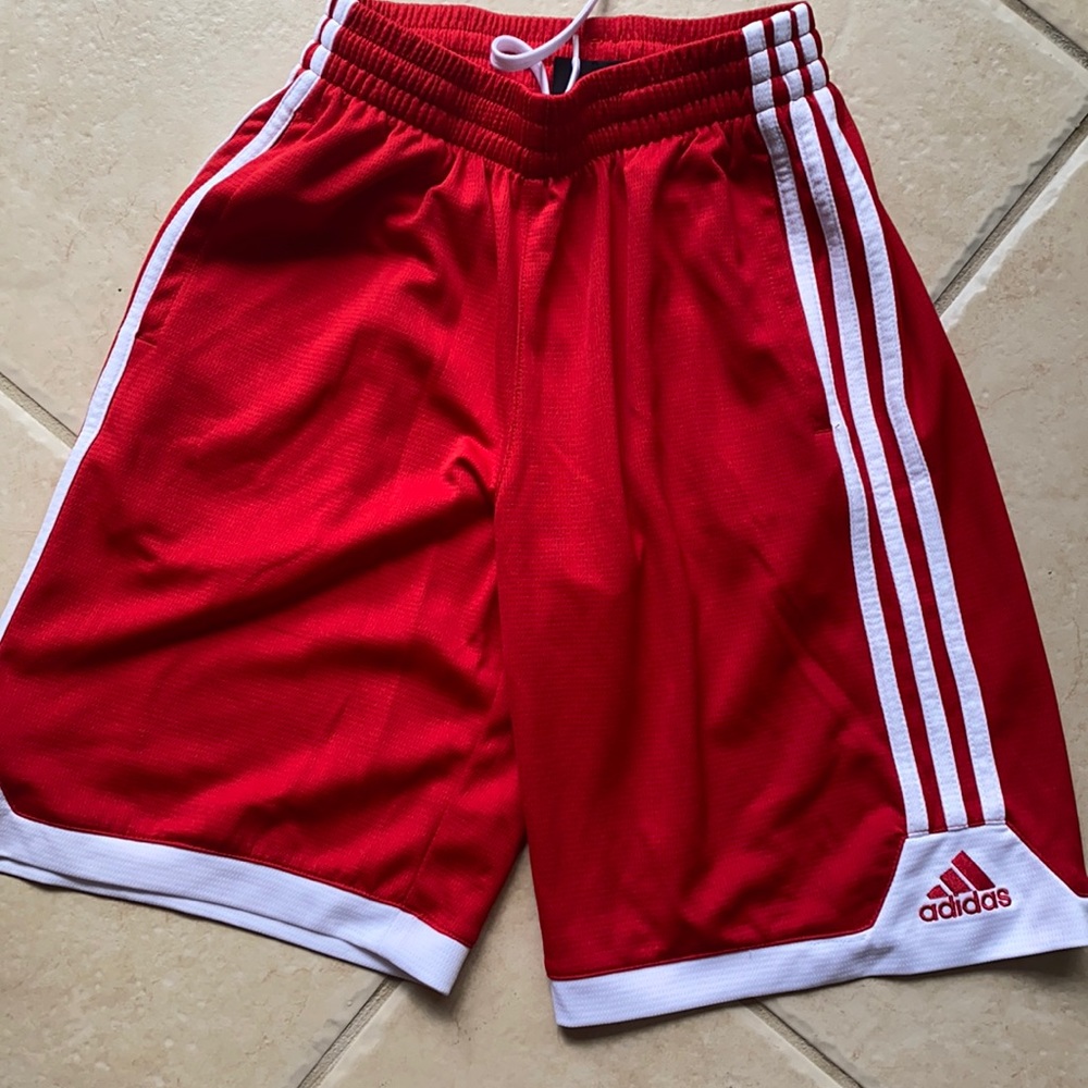 EUC Red Adidas shorts - size S (8) child